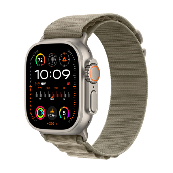 Apple Watch Ultra 2 GPS + Cellular 49mm Titanium Case with Olive Alp